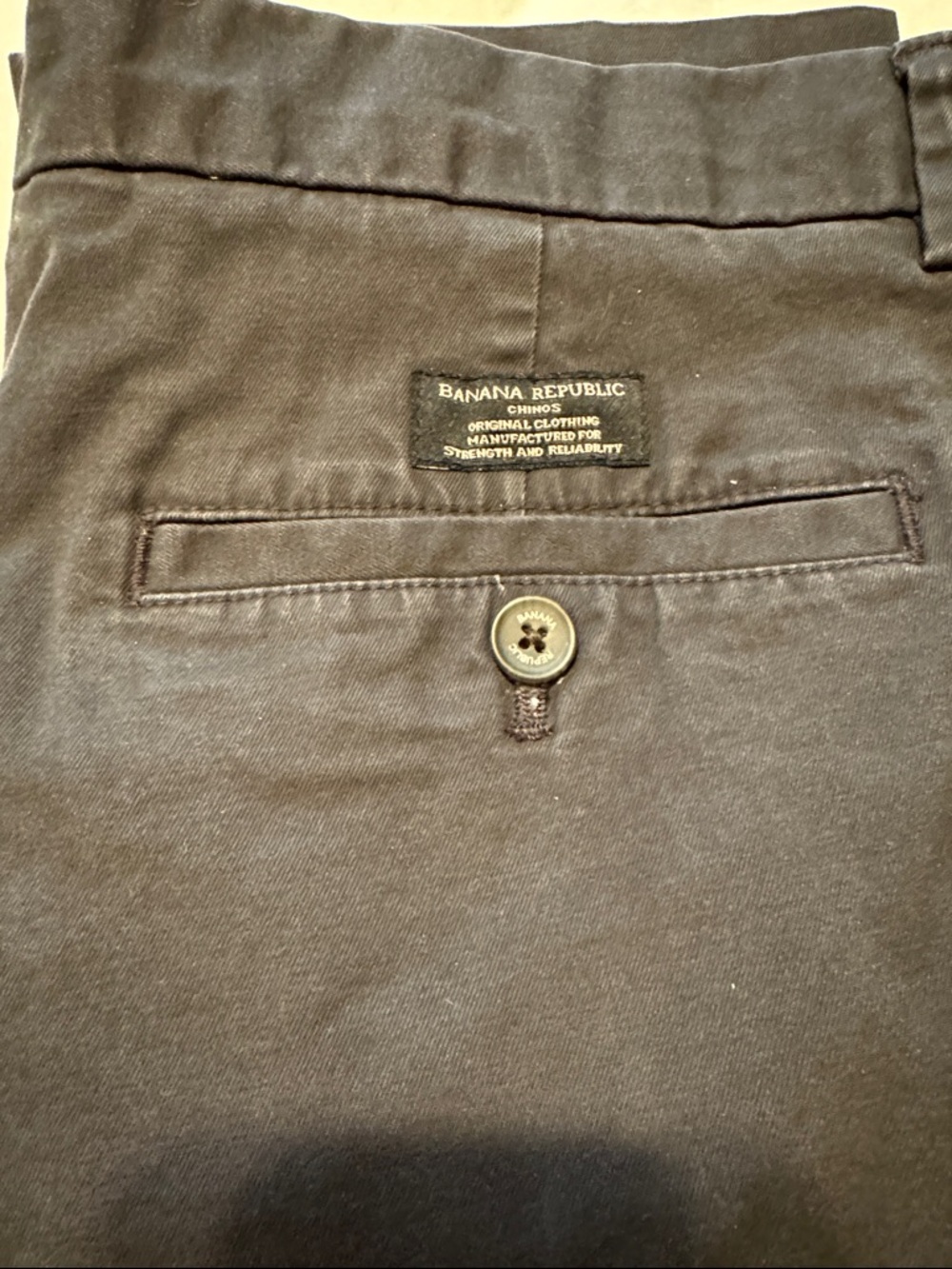 Banana Republic Men's Brown Chino Pants with Button-Back Pocket
